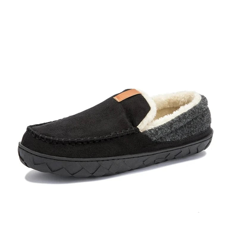 Chaussons Mocassins Fourrés pour Homme Noir / 40