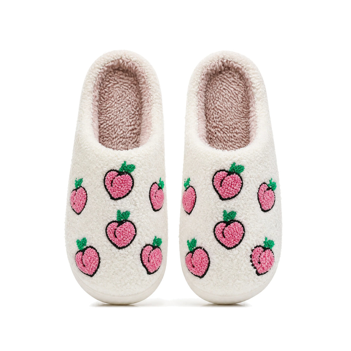 Chaussons Moumoute à Pêches Bochausson vue de dessus de la paire