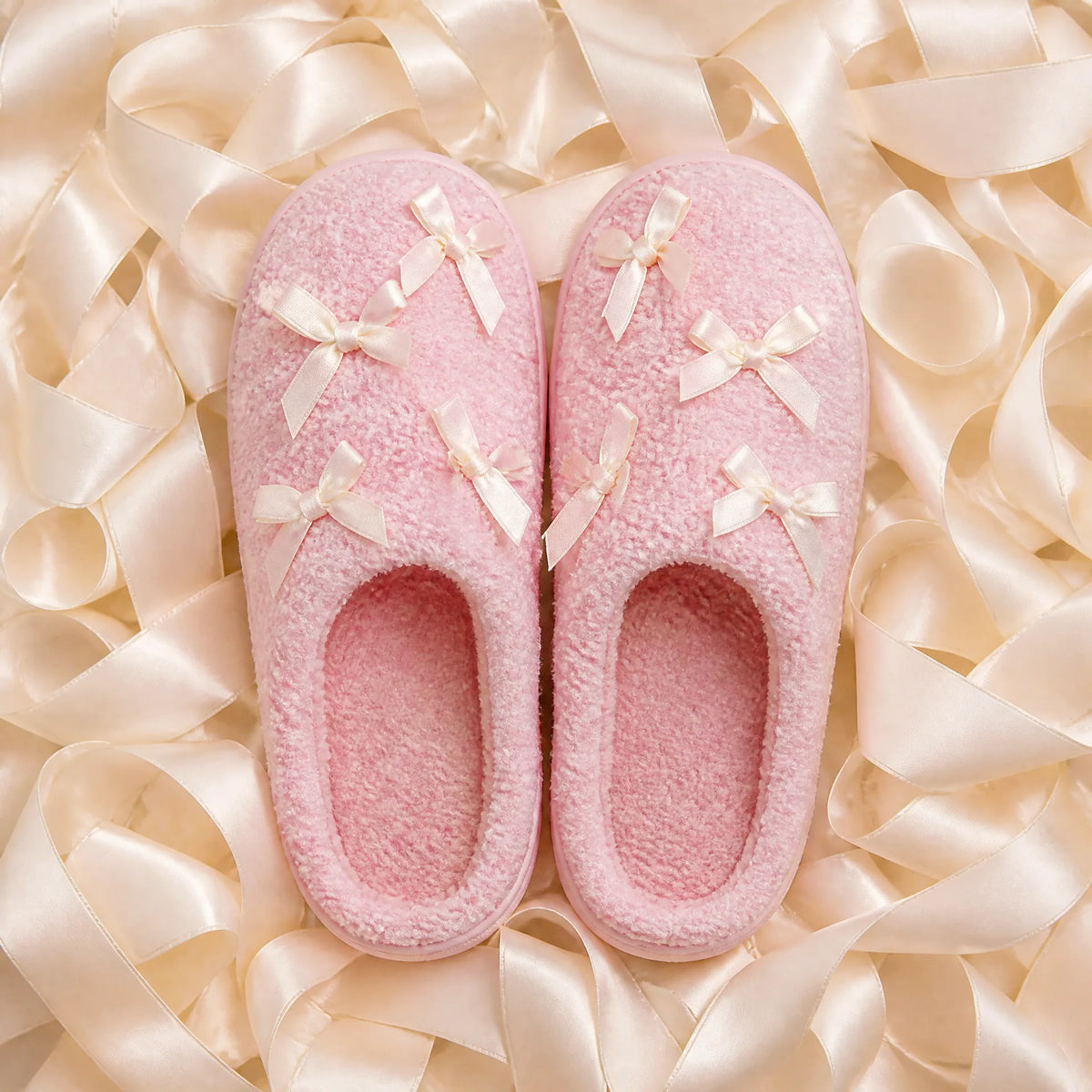 Chaussons Moumoute à Petits Nœuds Bochausson mise en scène