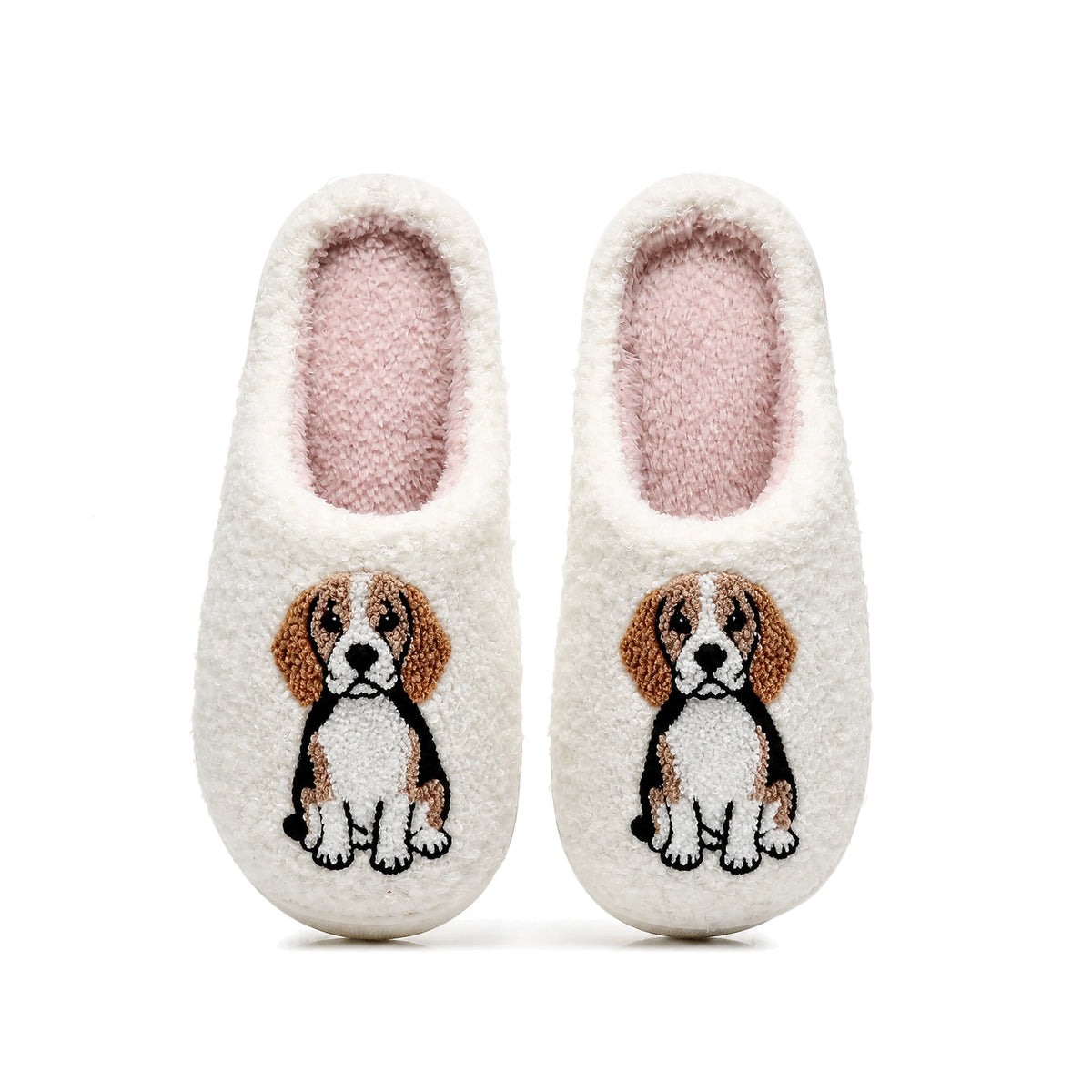 Chaussons Moumoute Beagle Bochausson vue de dessus de la paire