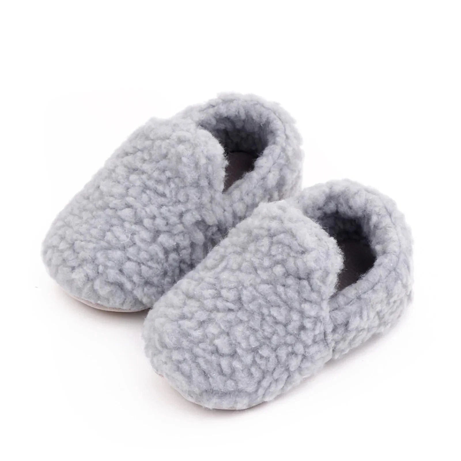 Chaussons en Moumoute pour Bébé Gris clair / 0-6 mois