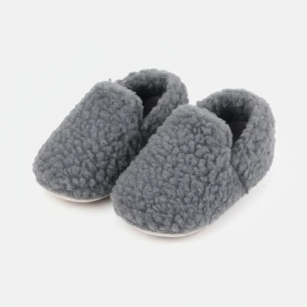Chaussons en Moumoute pour Bébé Gris foncé / 0-6 mois