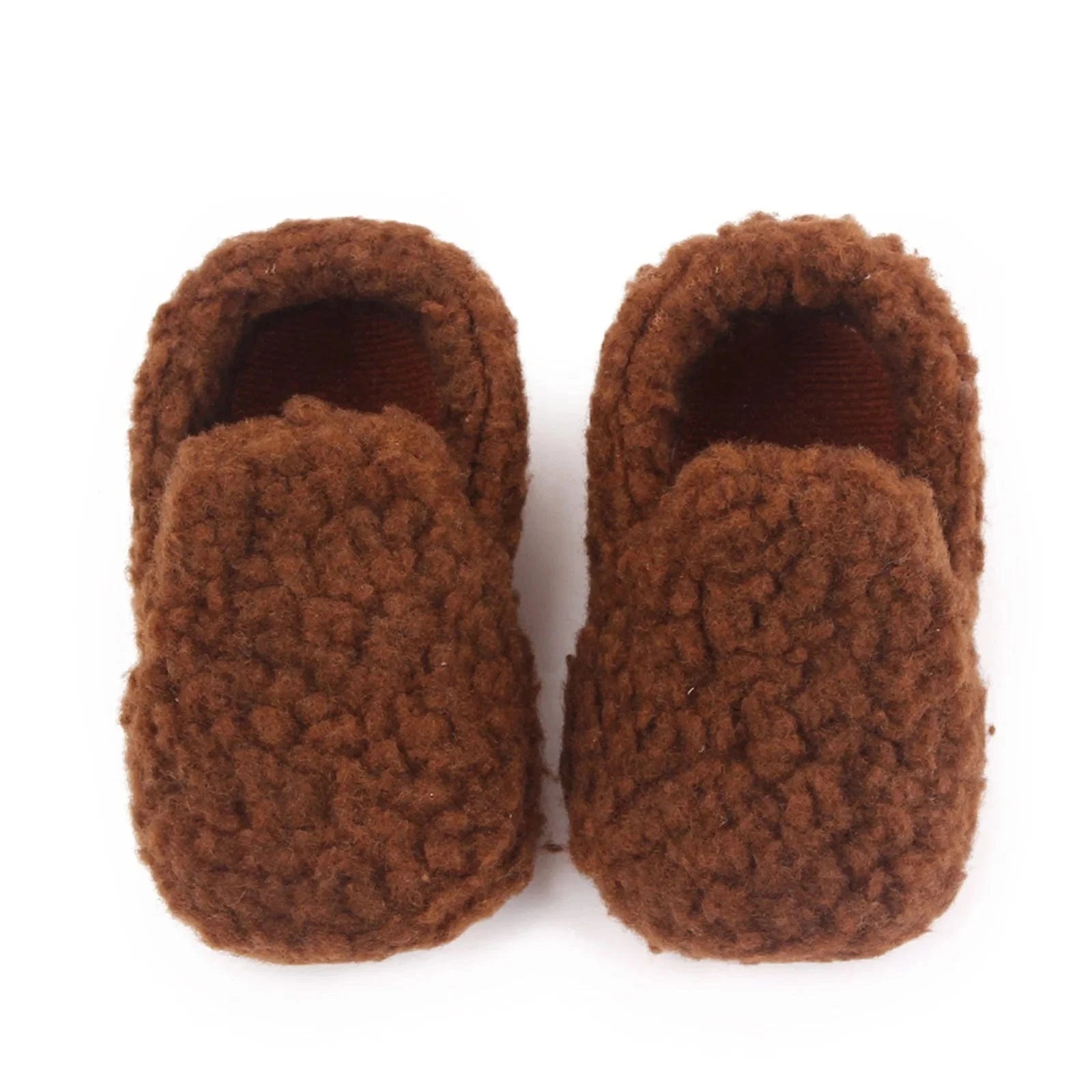 Chaussons en Moumoute pour Bébé Marron / 0-6 mois