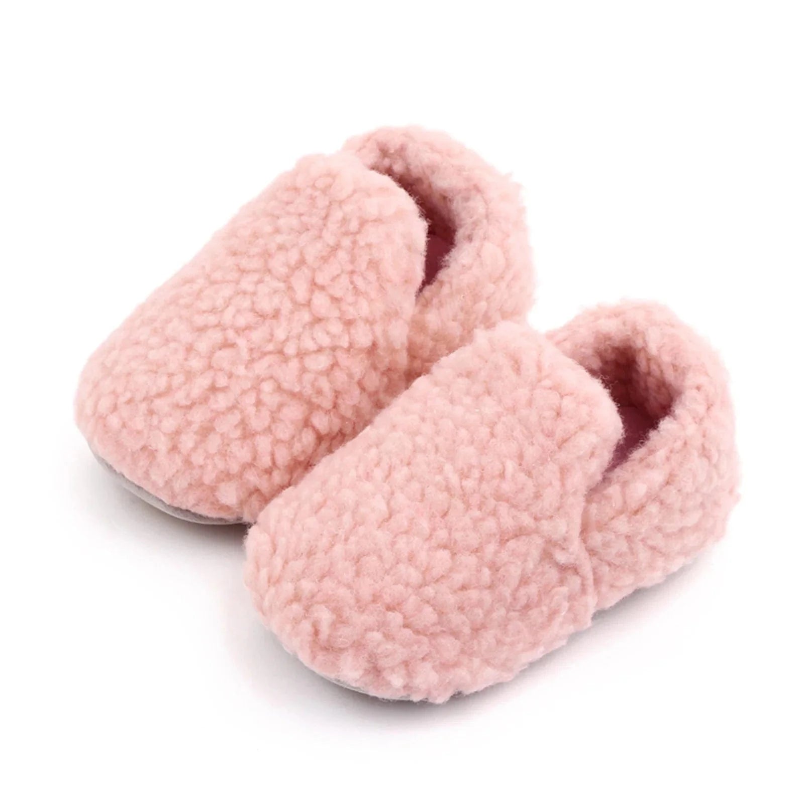 Chaussons en Moumoute pour Bébé Rose / 0-6 mois