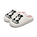 Chaussons Moumoute Border Collie Bochausson vue trois-quarts de la paire