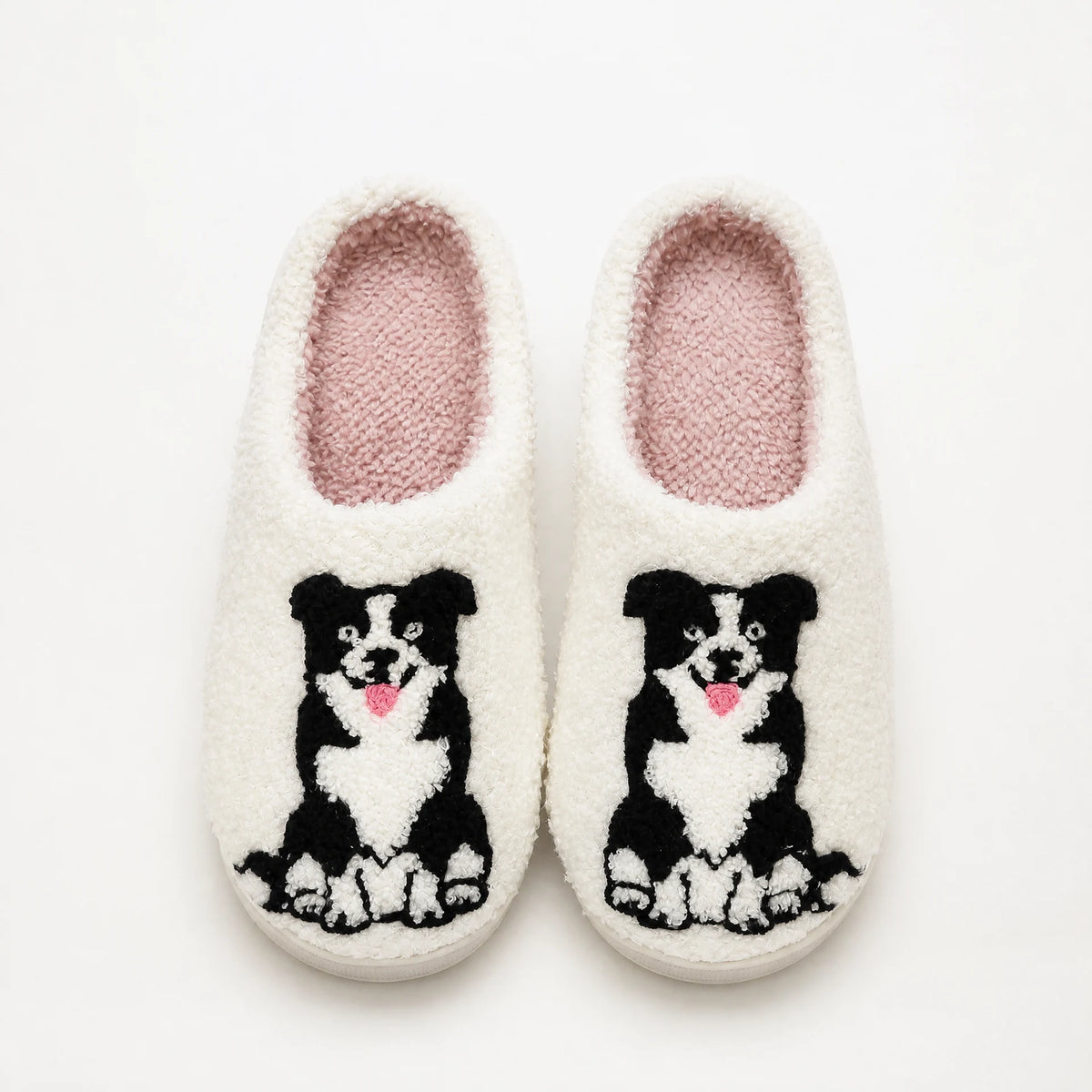 Chaussons Moumoute Border Collie Bochausson mise en scène