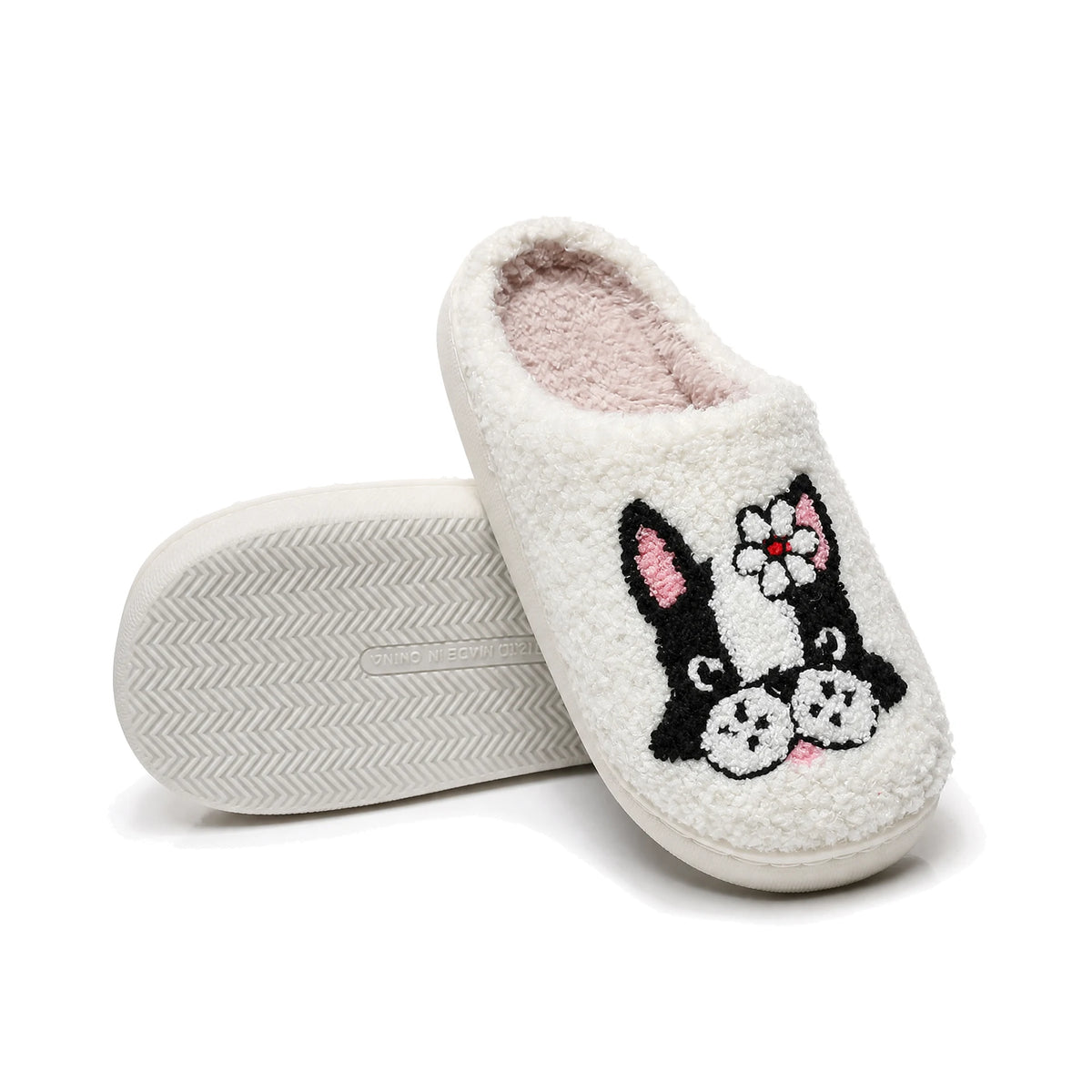Chaussons Moumoute Bouledogue Bochausson semelle antidérapante