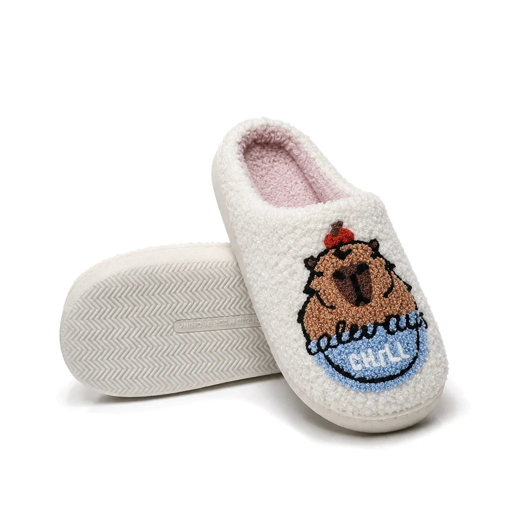 Chaussons Moumoute Capybara Bochausson semelle antidérapante
