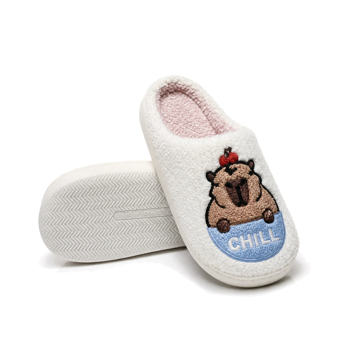 Chaussons Moumoute Capybara Bochausson semelle antidérapante