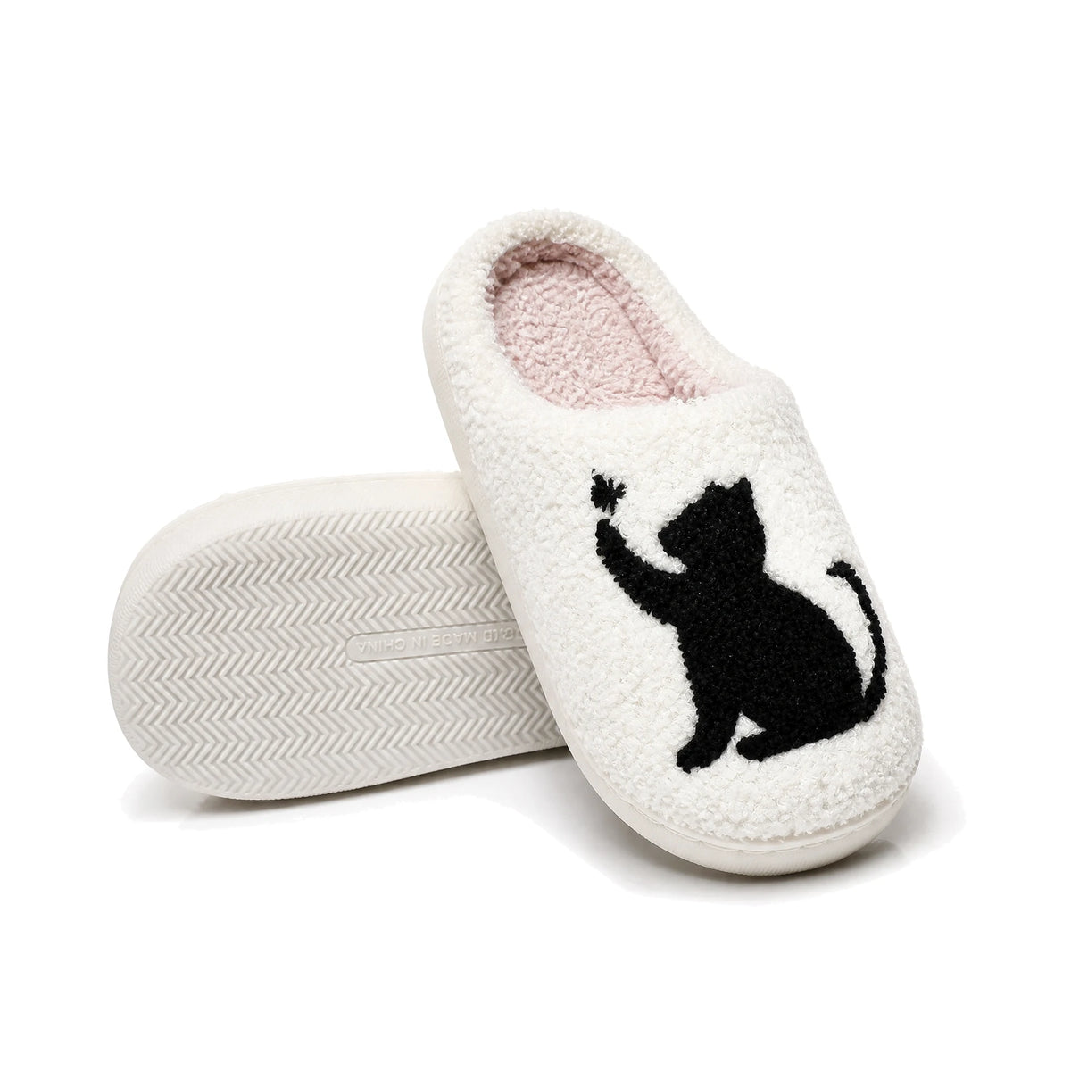 Chaussons Moumoute Chat aux Papillons Bochausson semelle antidérapante