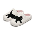 Chaussons Moumoute Chat Noir Bochausson vue trois-quarts de la paire