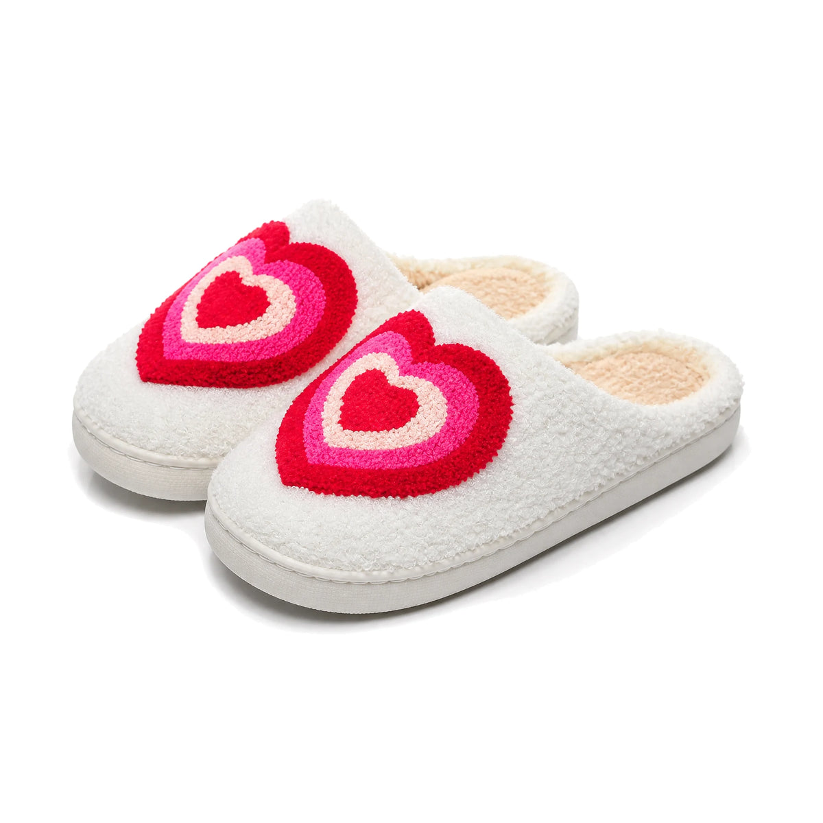 Chaussons Moumoute Grand Cœur Bochausson vue trois-quarts de la paire