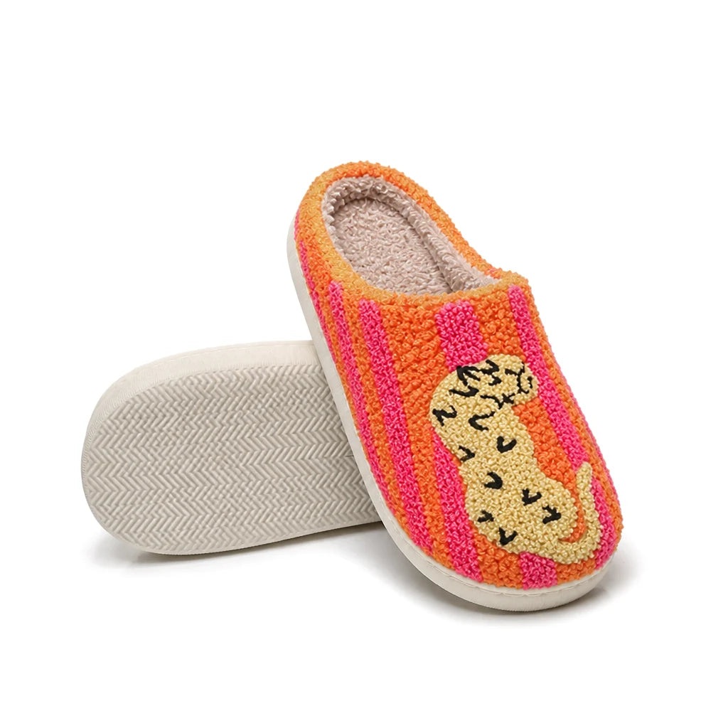Chaussons Moumoute Léopard Bochausson semelle antidérapante