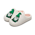 Chaussons Moumoute Lutin de Noël Vert Bochausson vue trois-quarts de la paire