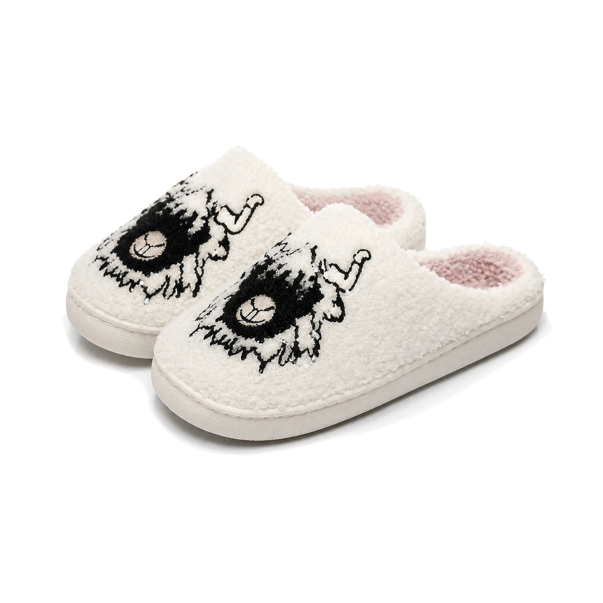 Chaussons Moumoute Mouton à Face Noire Bochausson vue trois-quarts de la paire