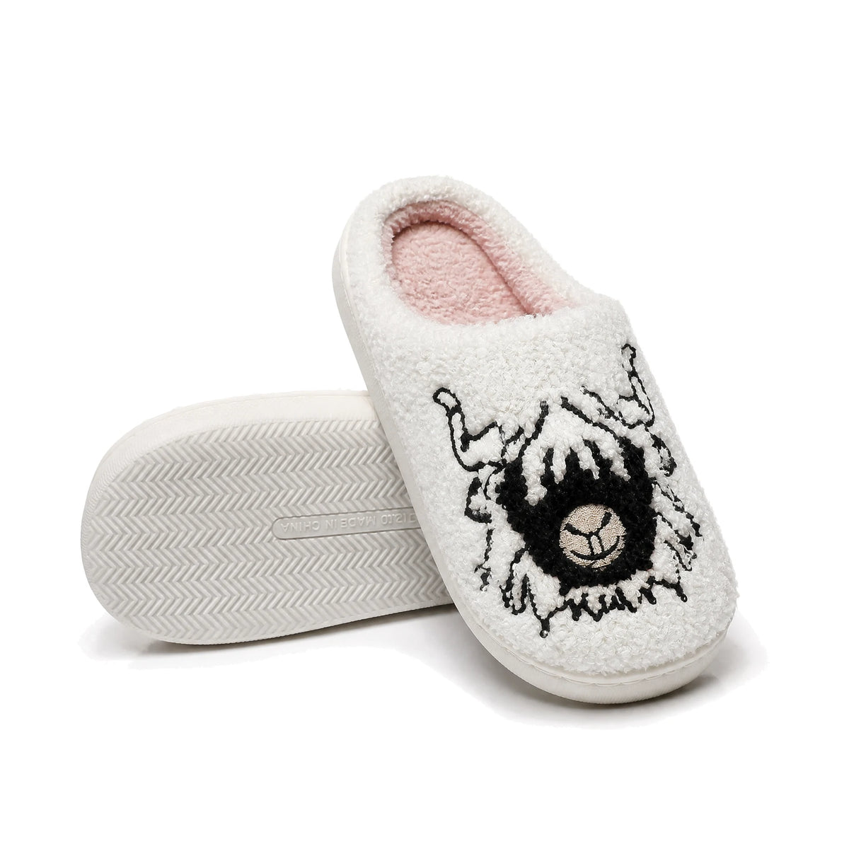 Chaussons Moumoute Mouton à Face Noire Bochausson semelle antidérapante