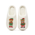 Chaussons Moumoute Ours de Noël Bochausson vue de dessus de la paire