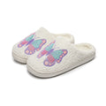 Chaussons Moumoute Papillon Bochausson vue trois-quarts de la paire
