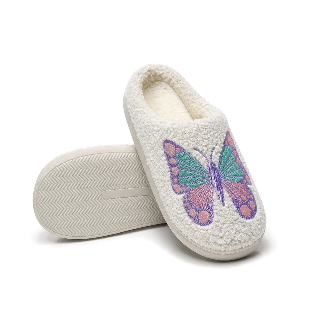 Chaussons Moumoute Papillon Bochausson semelle antidérapante