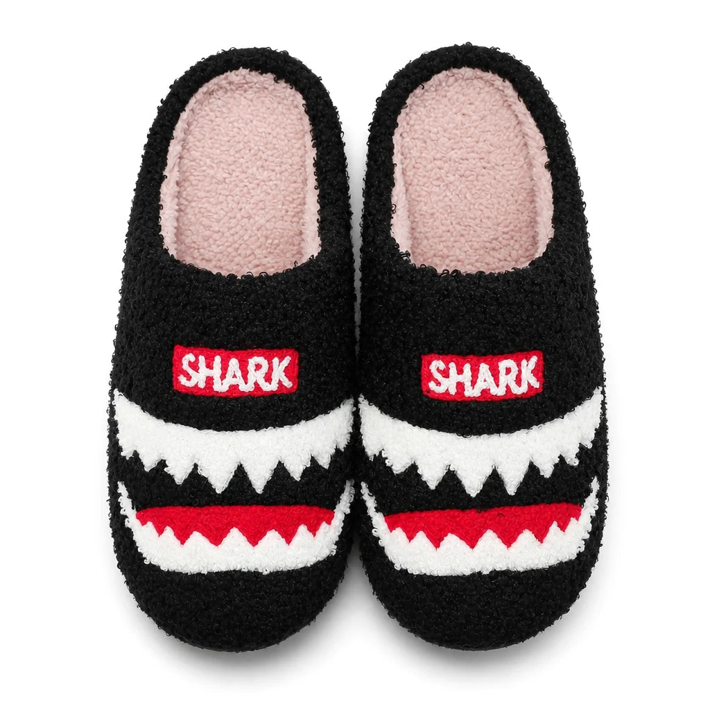 Chaussons Moumoute Requin Bochausson vue de dessus de la paire