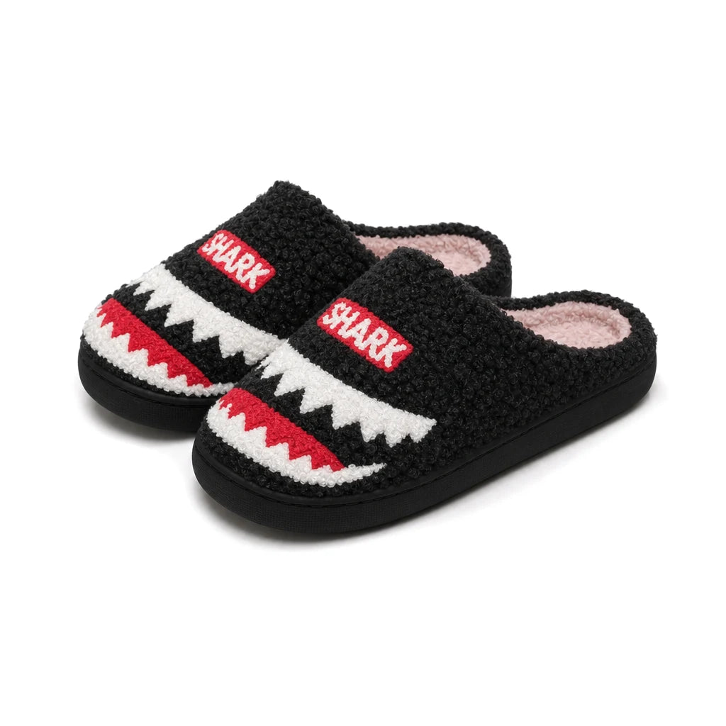 Chaussons Moumoute Requin Bochausson vue trois-quarts de la paire