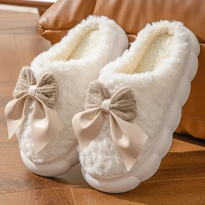 Chaussons Mules d'Hiver pour Femme Blanc / 35-36