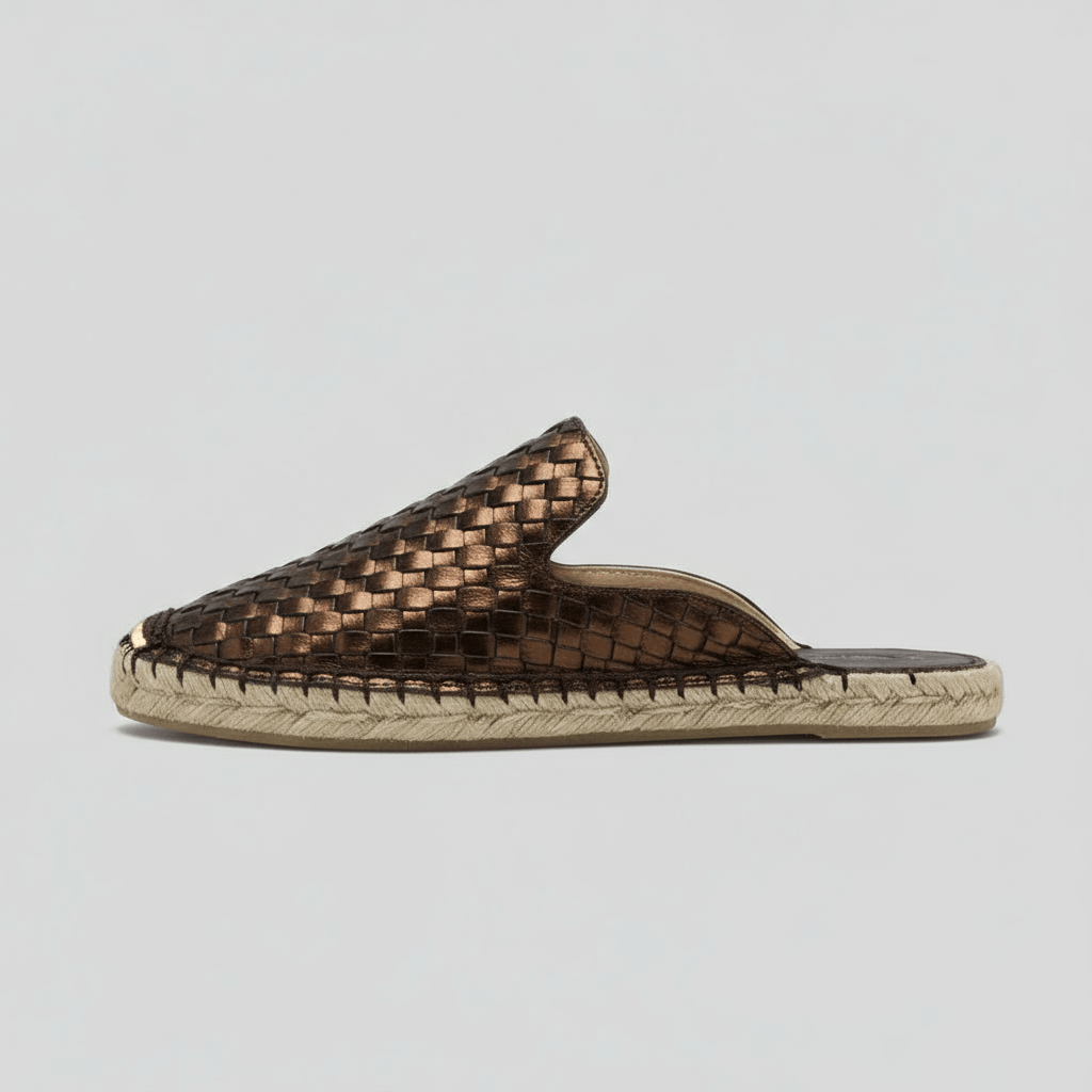 Chaussons Mules en Cuir pour Femme Bronze / 35