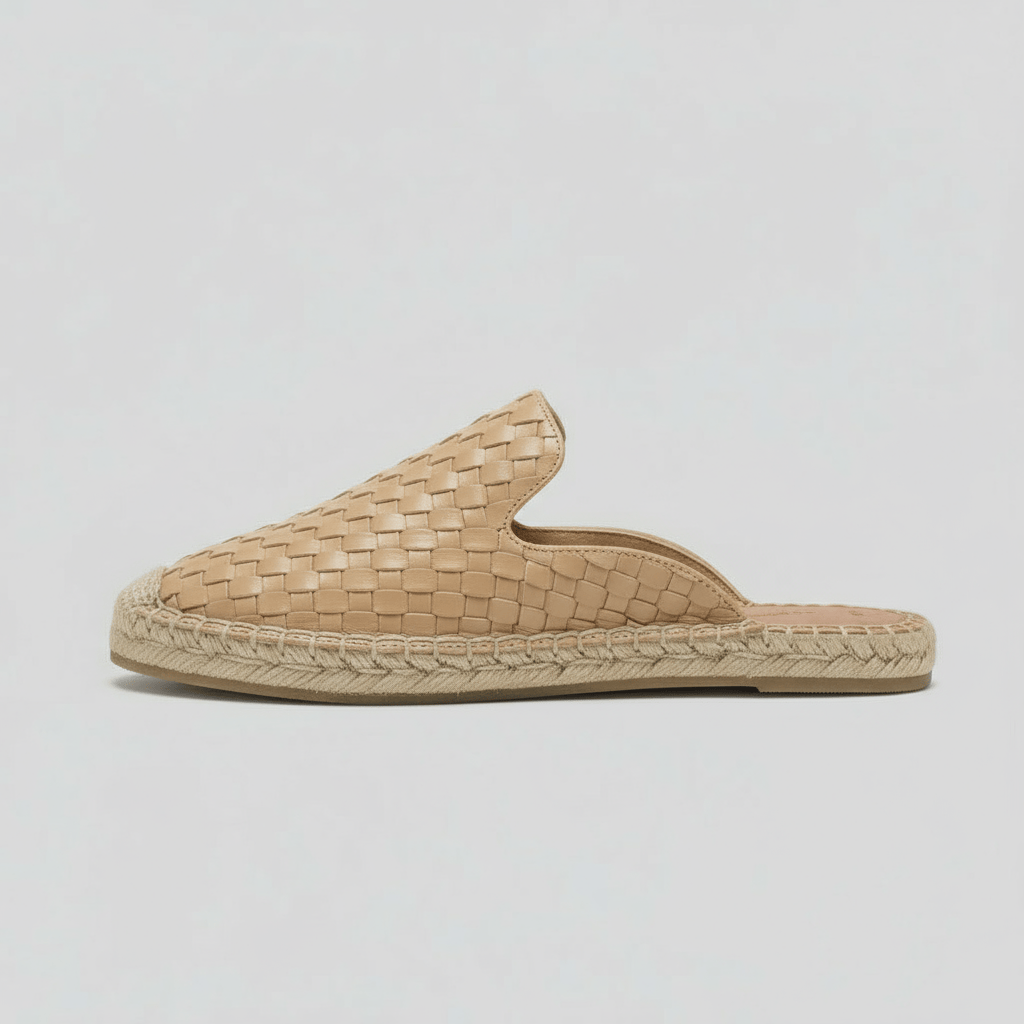 Chaussons Mules en Cuir pour Femme Camel / 35