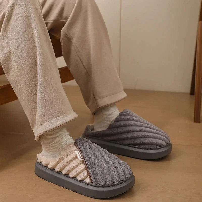 Chaussons Mules en Fourrure pour Homme