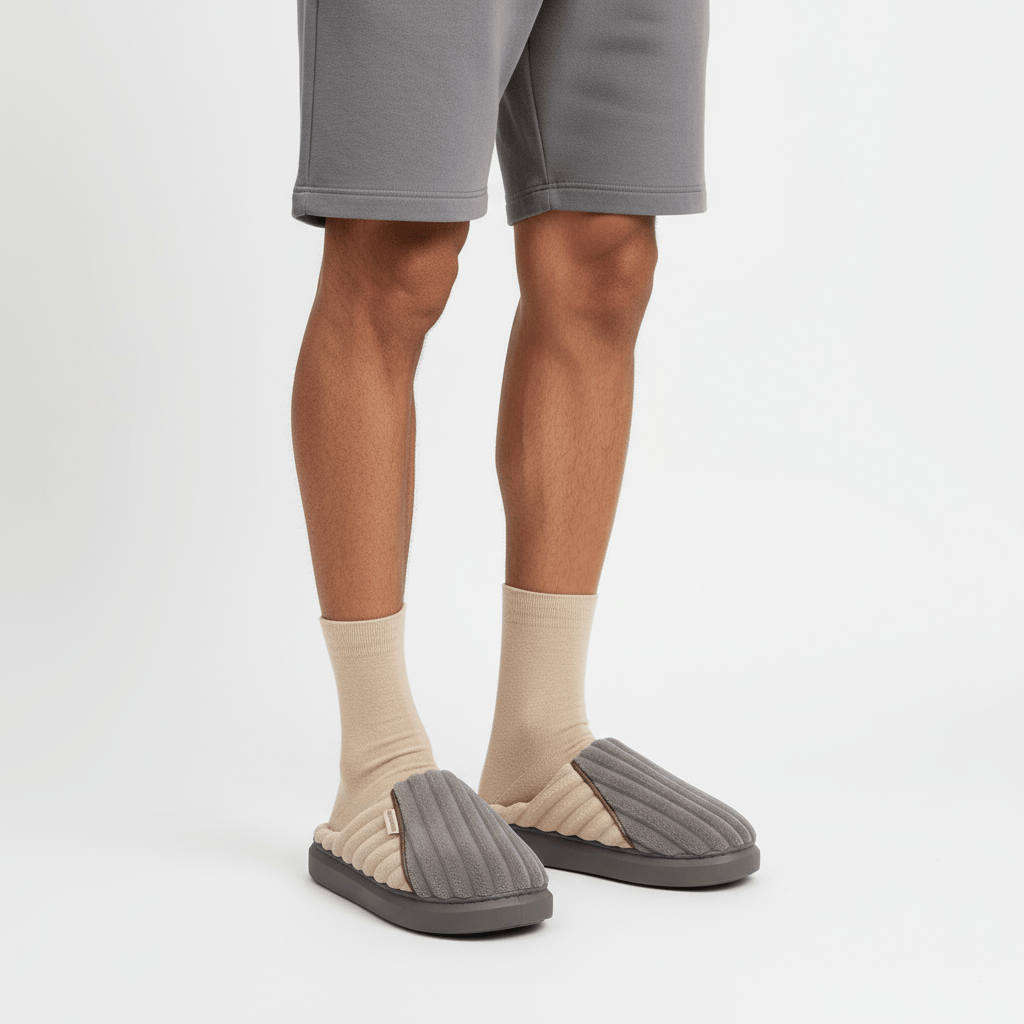 Chaussons Mules en Fourrure pour Homme