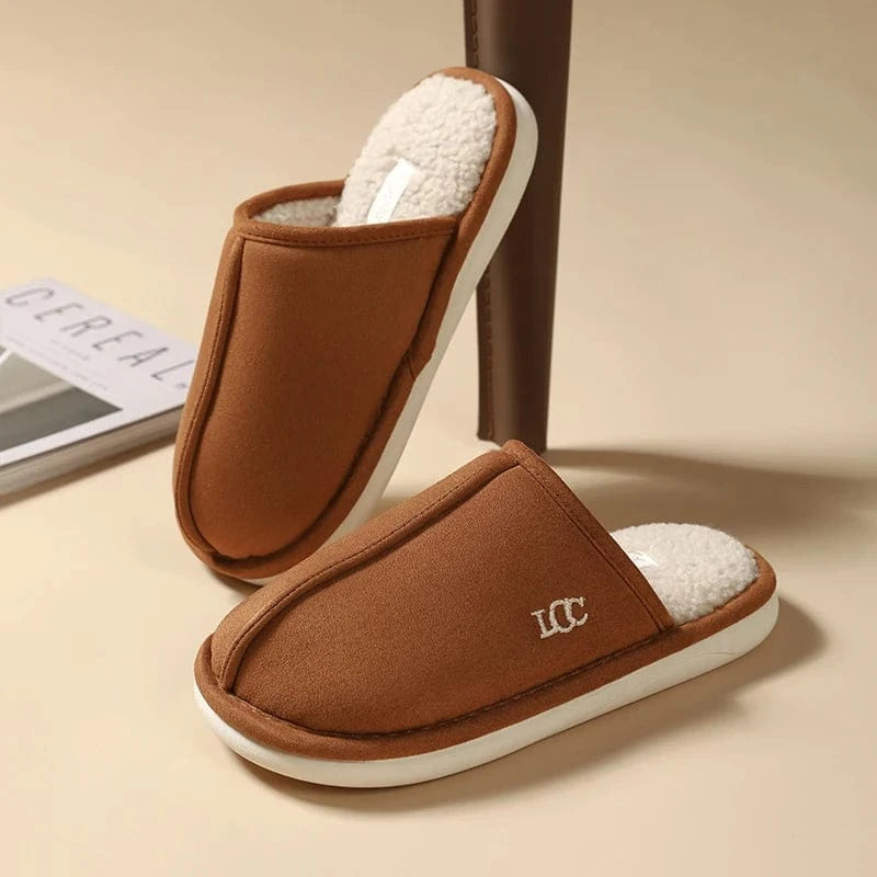 Chaussons Mules pour Homme effet Mouton Retourné Marron / 40-41