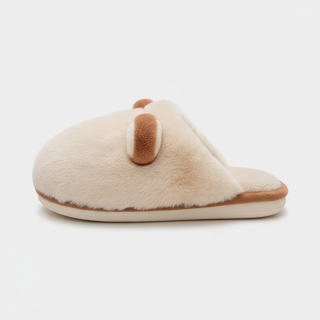 Chaussons Ours pour Femme Beige / 35-36
