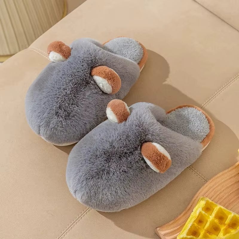 Chaussons Ours pour Femme Gris bleu / 35-36