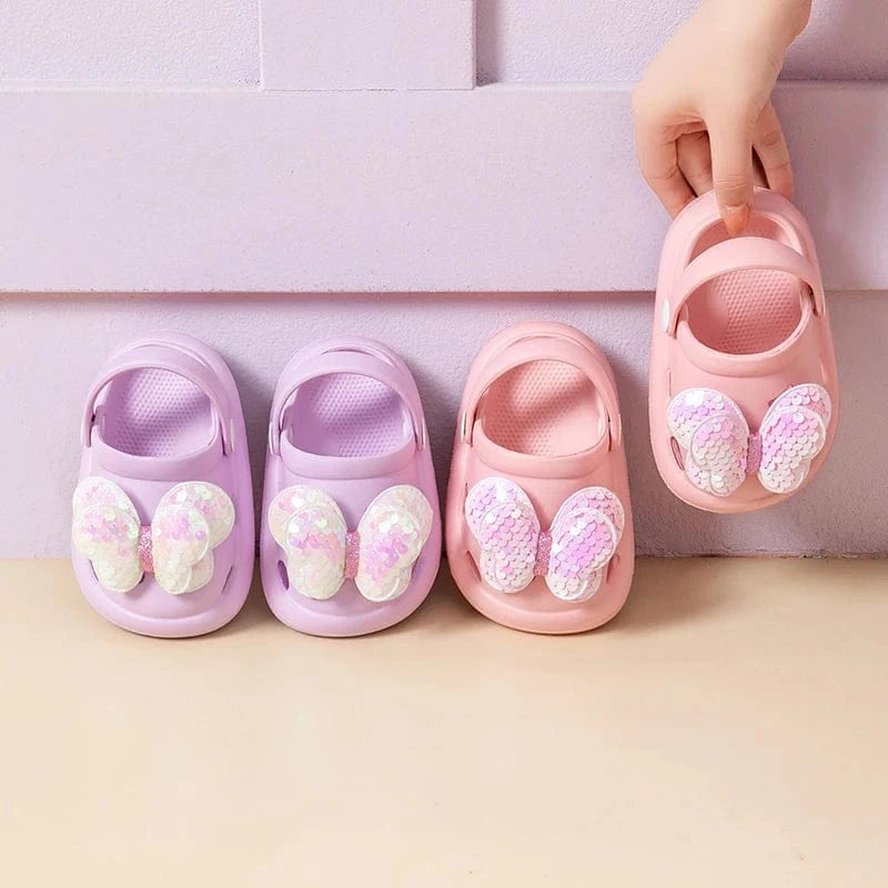 Chaussons Sabots à Papillon pour Enfants