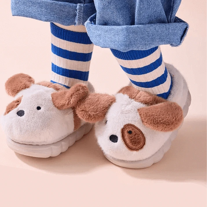 Chaussons Enfant Peluche Chien