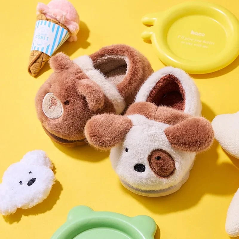 Chaussons Enfant Peluche Chien
