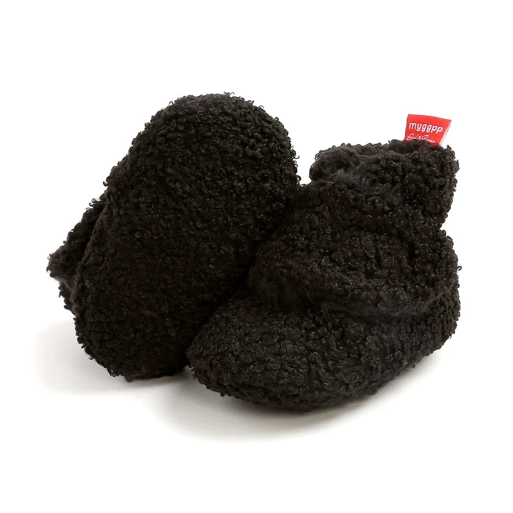 Chaussons Bottines Fourrées Pour Bébé Noir / 0 à 6 mois (17-18)