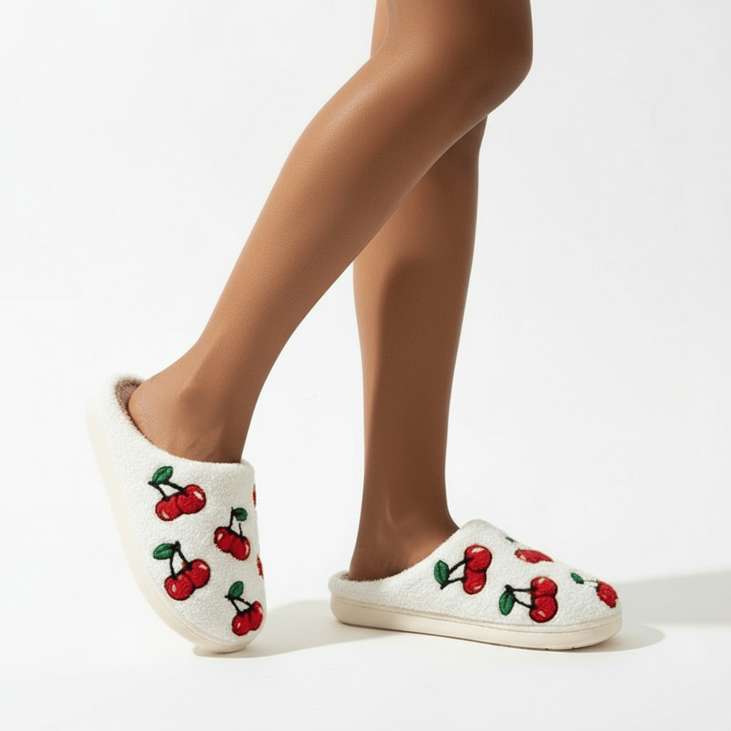 Chaussons pour Femme Cerise