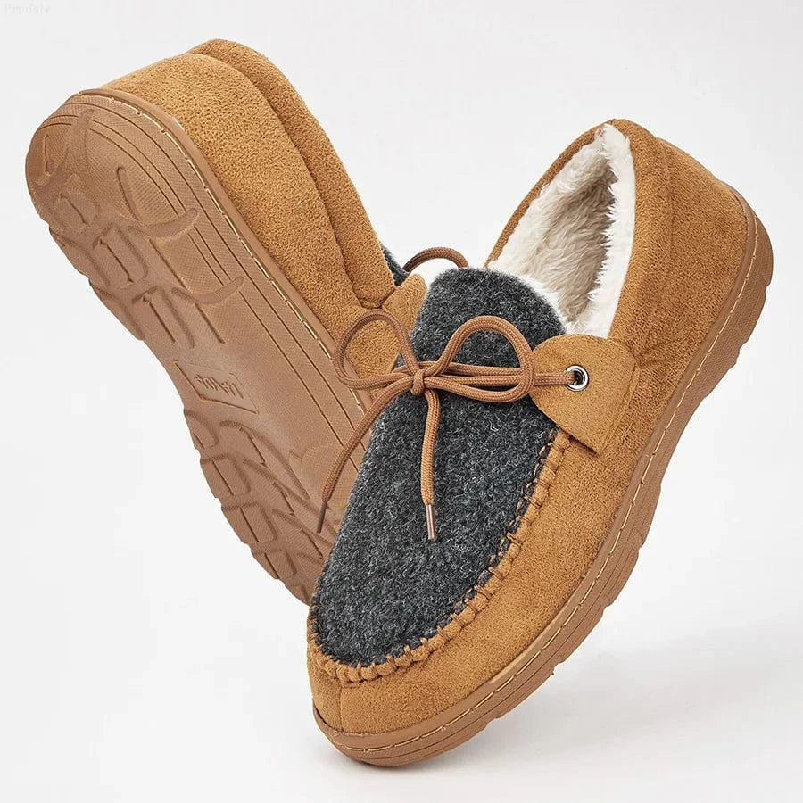 Chaussons pour Homme Style Mocassins Camel - Gris / 40-41