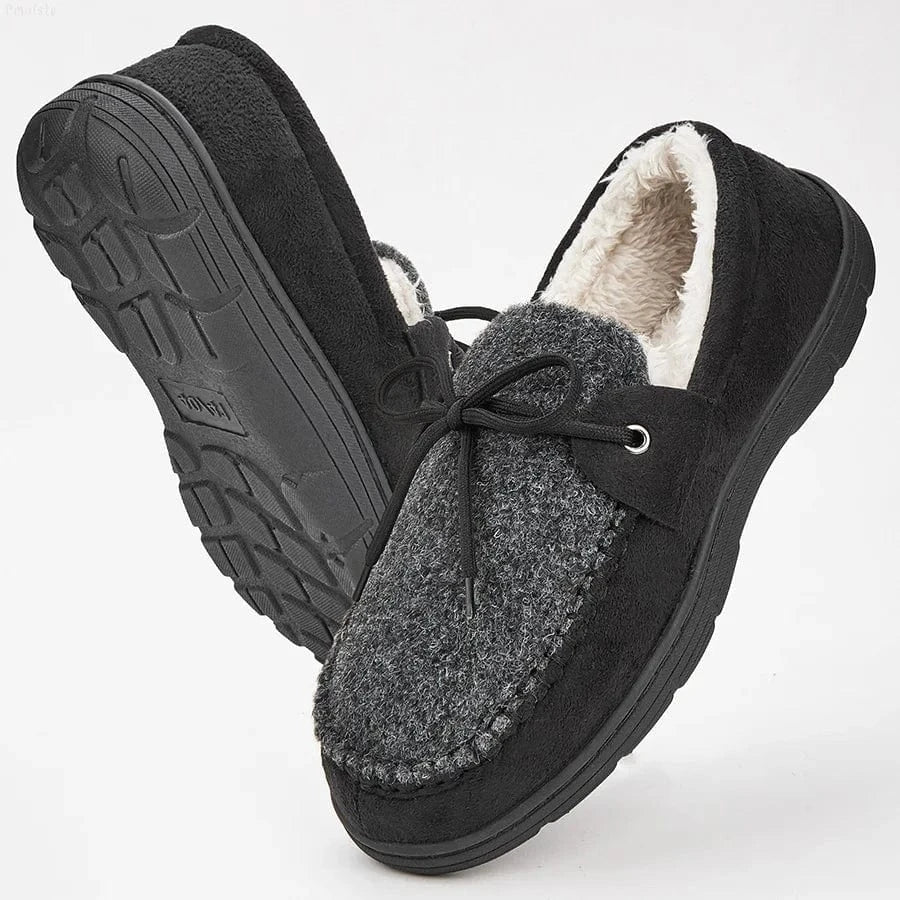 Chaussons pour Homme Style Mocassins Noir - Gris / 40-41