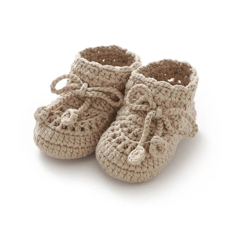 Chaussons pour Nouveau Né Beige / Prématuré ( 9 cm )