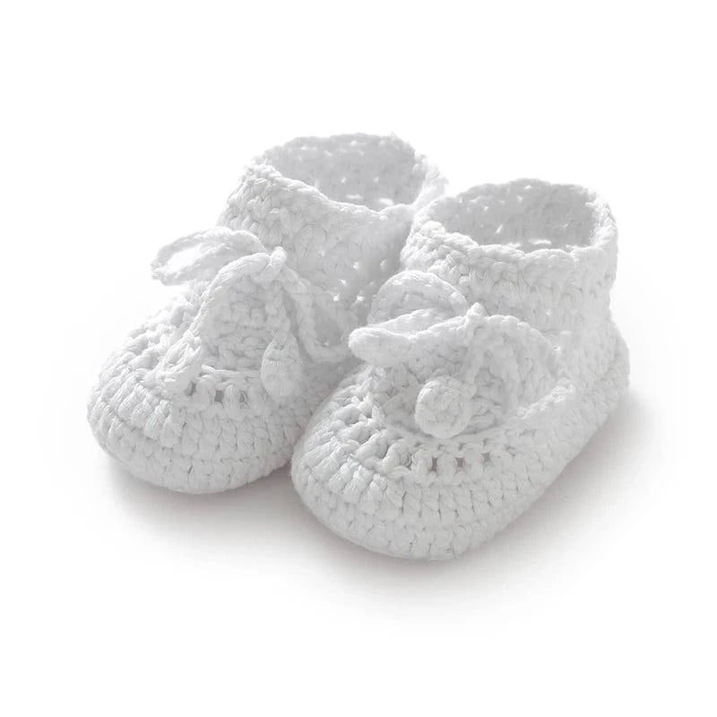 Chaussons pour Nouveau Né Blanc / Prématuré ( 9 cm )