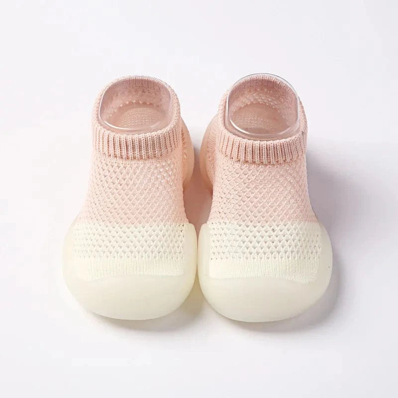 Chaussons Respirants pour Bébé Rose / 3-6 mois