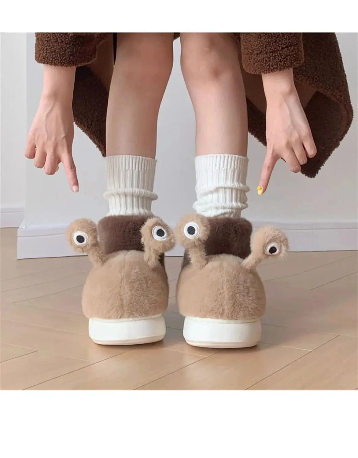 Chaussons Rigolos Escargot pour Femme