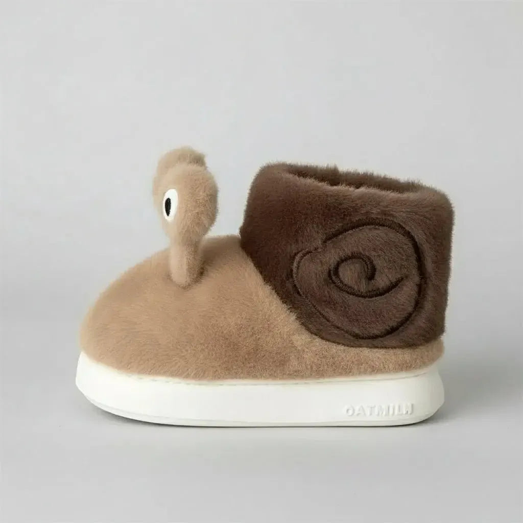 Chaussons Rigolos Escargot pour Femme Marron / 35-36