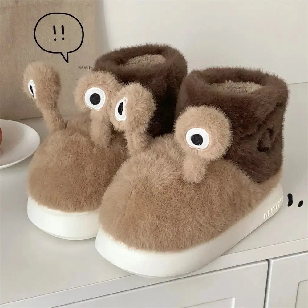 Chaussons Rigolos Escargot pour Femme Marron / 35-36