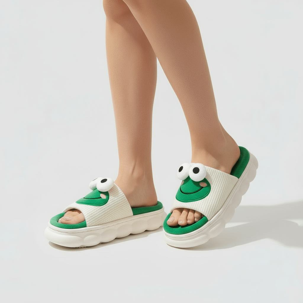 Chaussons Rigolos Grenouille pour Femme