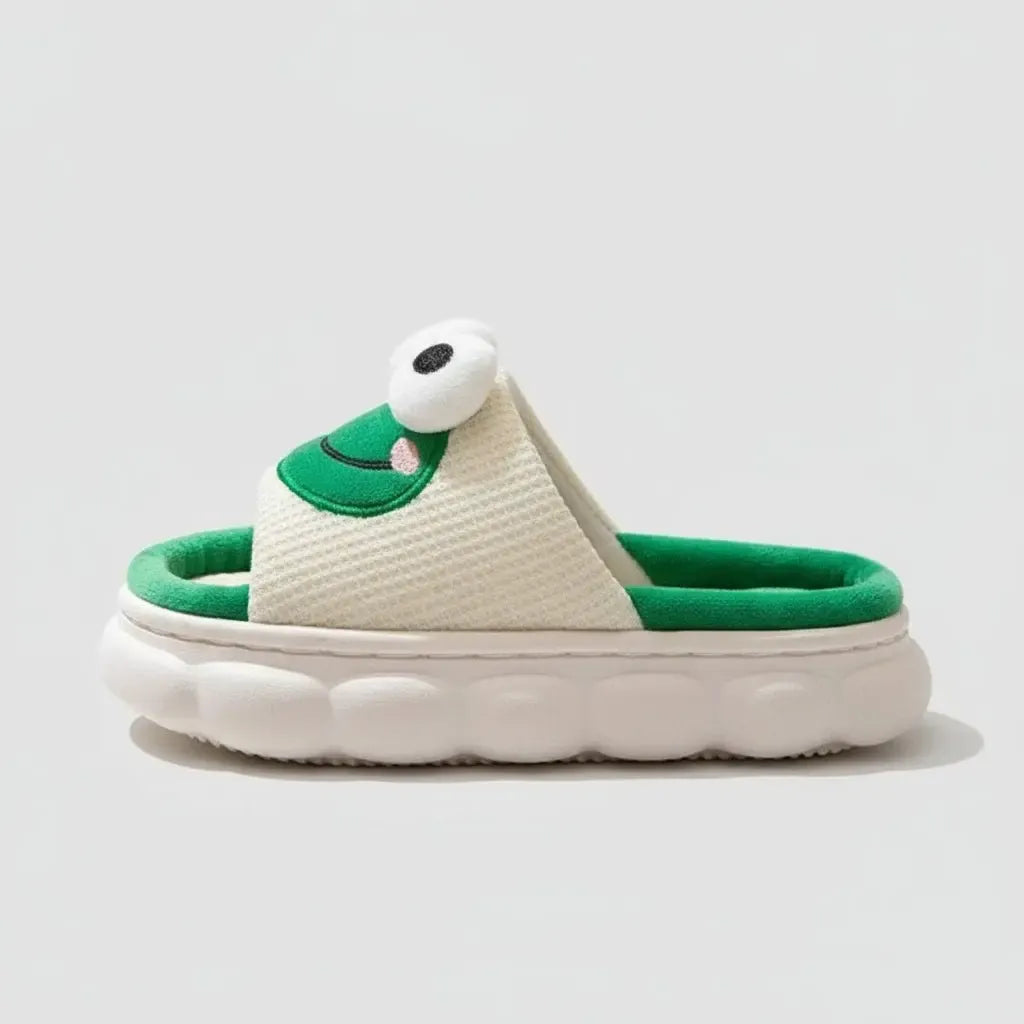 Chaussons Rigolos Grenouille pour Femme Vert / 35-36