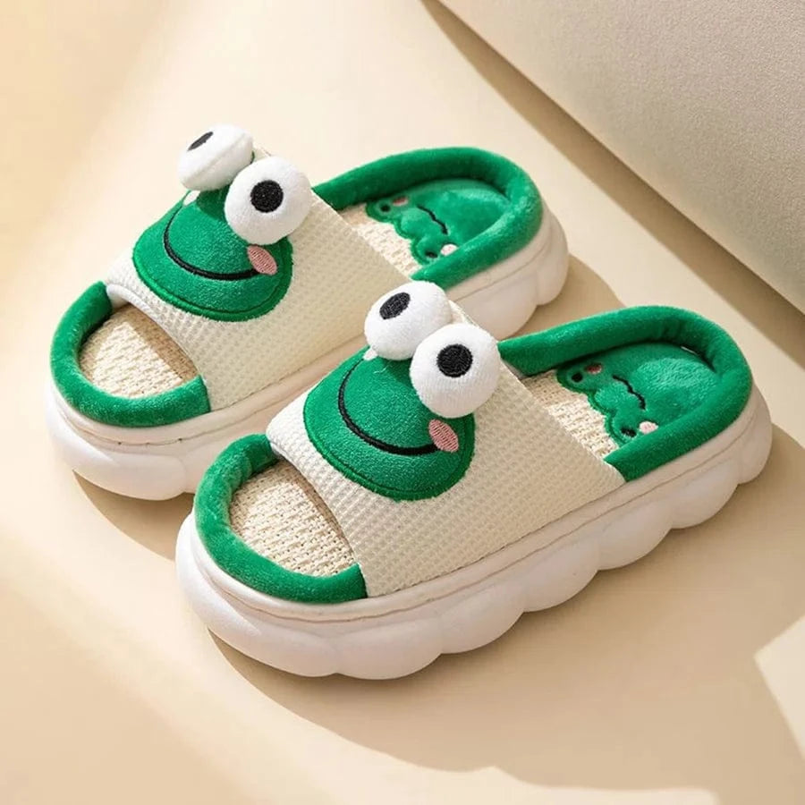 Chaussons Rigolos Grenouille pour Femme Vert / 35-36