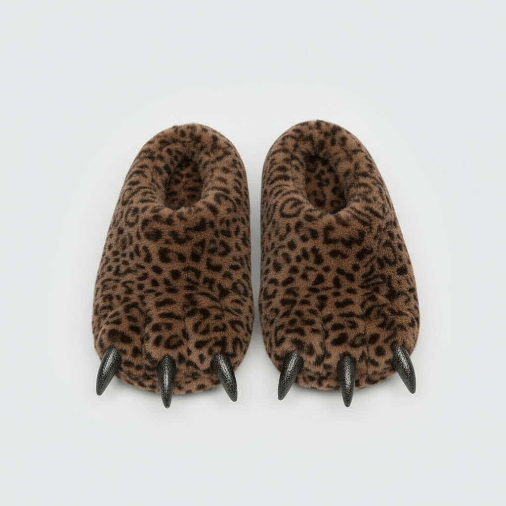 Chaussons Rigolos Léopard pour Femme